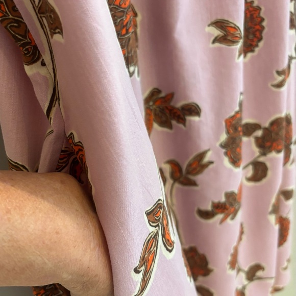 Knox Rose Pink Floral Dress Puff Sleeve with Tassel Detail - Picture 6 of 9